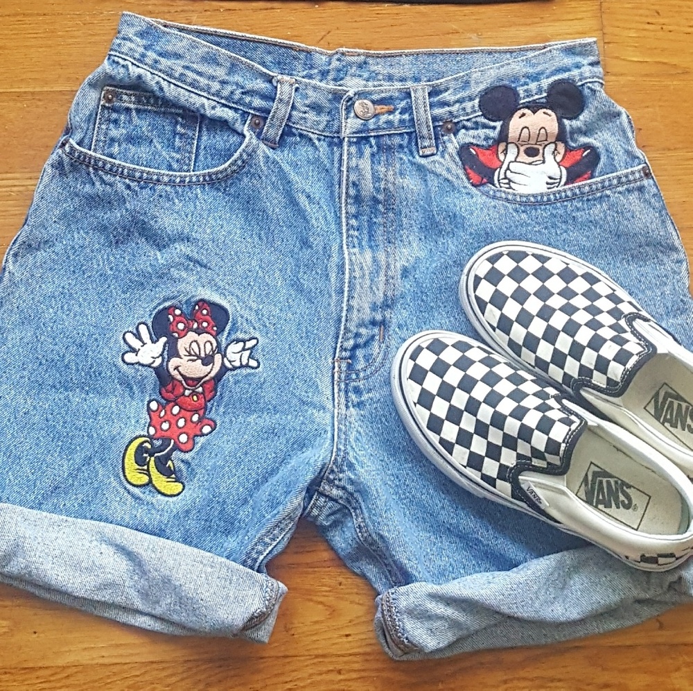 Vintage Disney Mickey and Minnie Denim Shorts